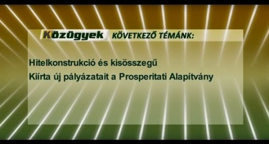 Embedded thumbnail for A Prosperitati Alapítvány új pályázatai (videó) 